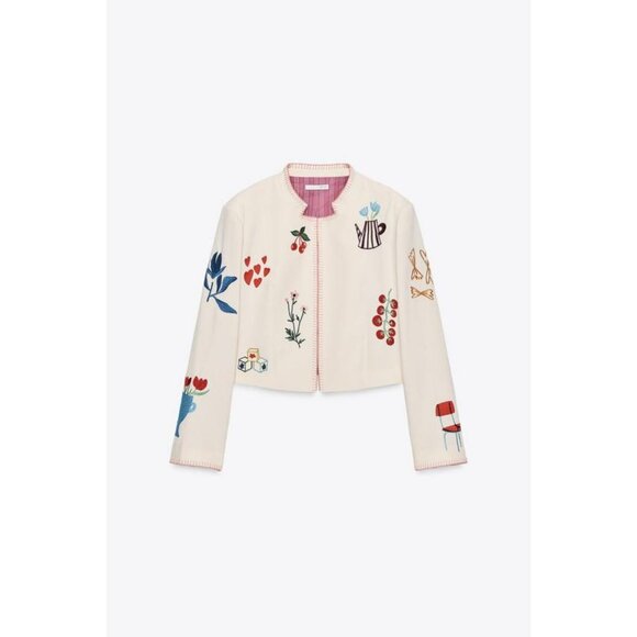 ZARA EMBROIDERED JACKET - Picture 1 of 5